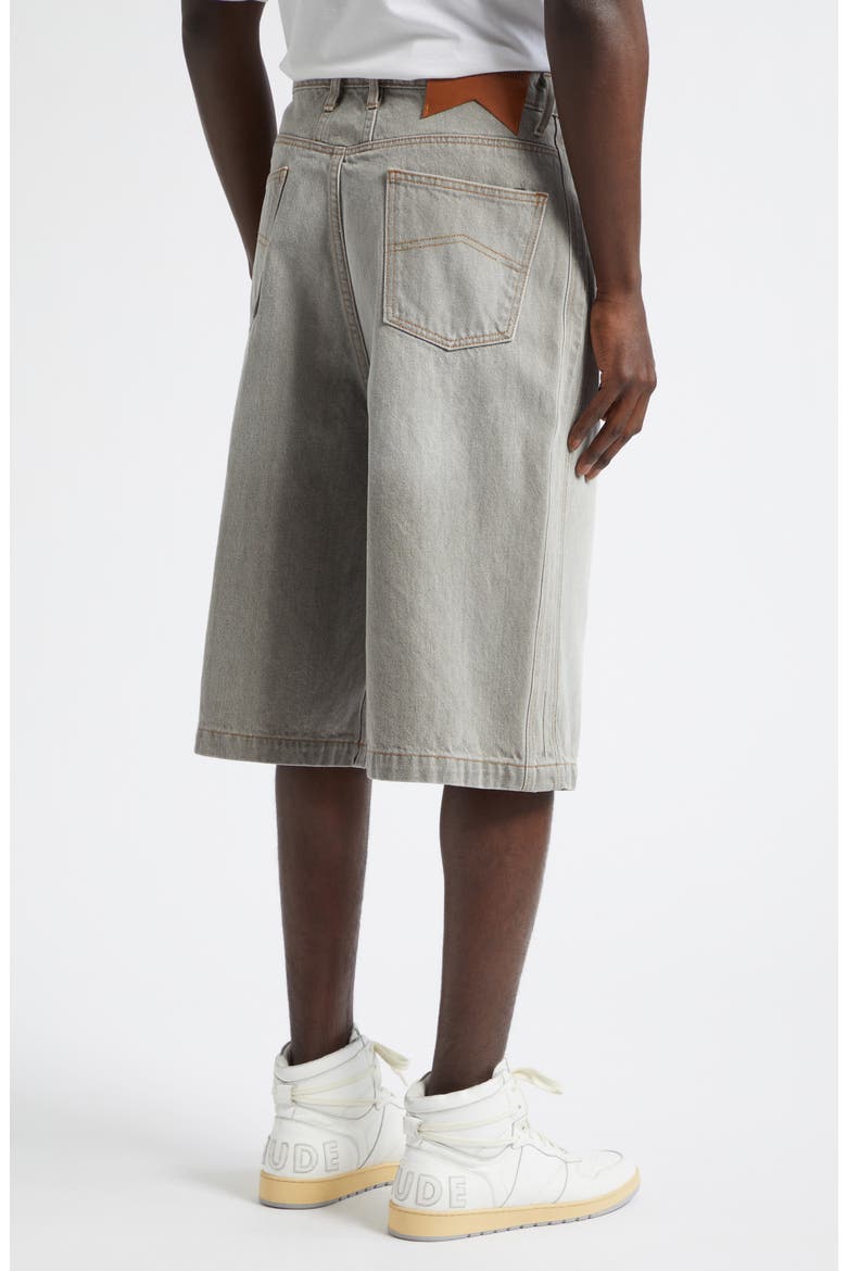 Baggy Traxedo Denim Shorts, Alternate, color, LIBERTY GREY