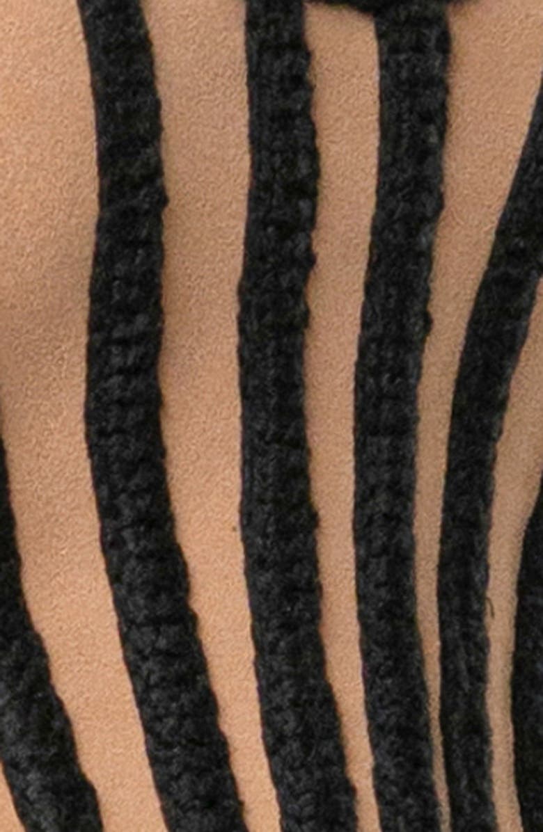 JLUXLABEL Cassis Braided Boning Lace-Up Corset Top, Alternate, color, Black