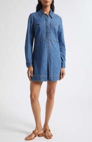 Veronica Beard Pryce Long Sleeve Denim Dress