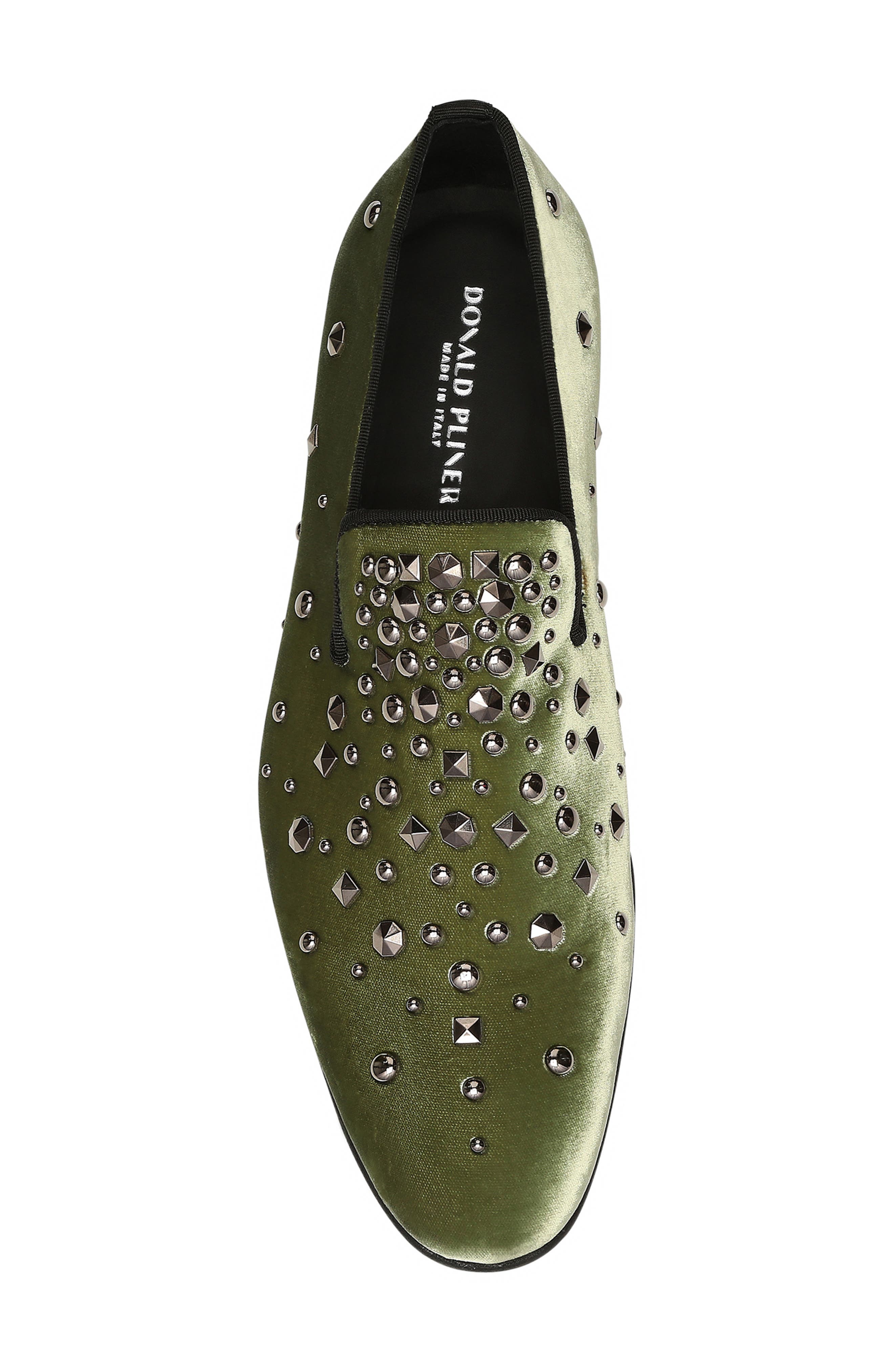 Donald Pliner Spencer Studded Loafer, Alternate, color, Green