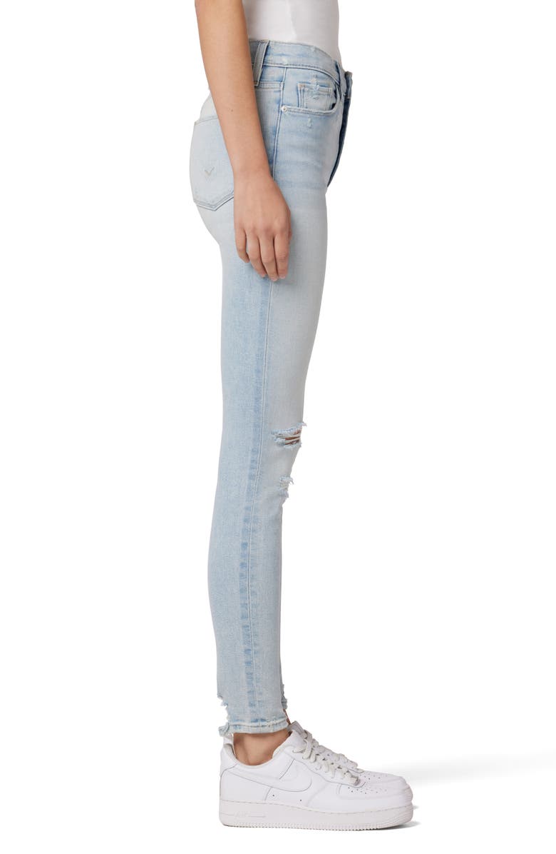 Hudson Jeans Barbara High Waist Distressed Super Skinny Jeans, Alternate, color,