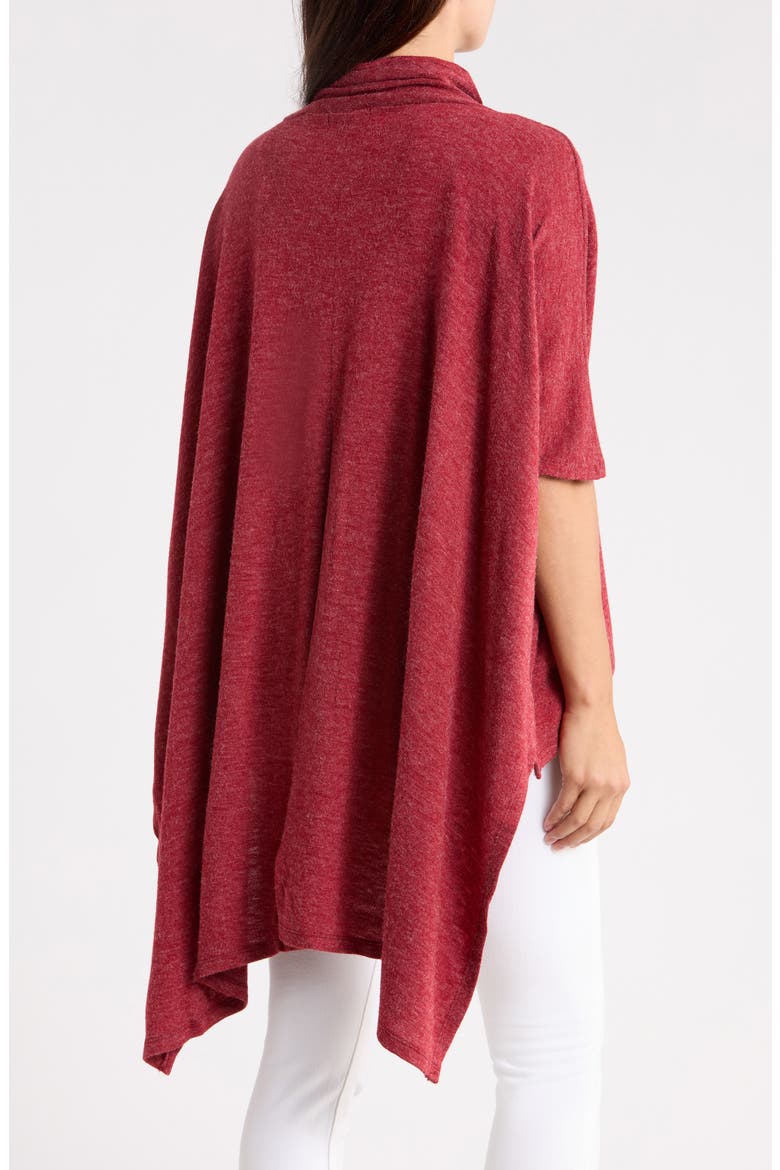 Oversized Cowl Neck Top, Alternate, color, BURGUNDY