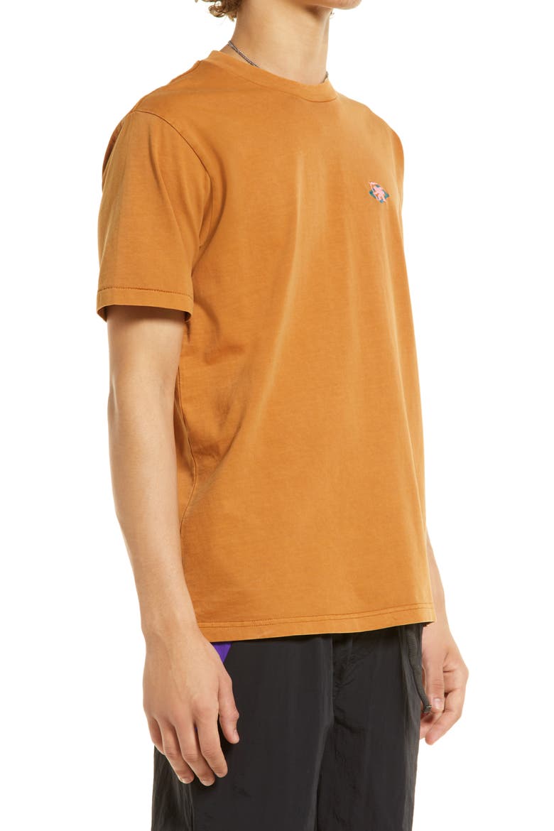 Pangea Embroidered T-Shirt, Alternate, color, BROWN SUGA