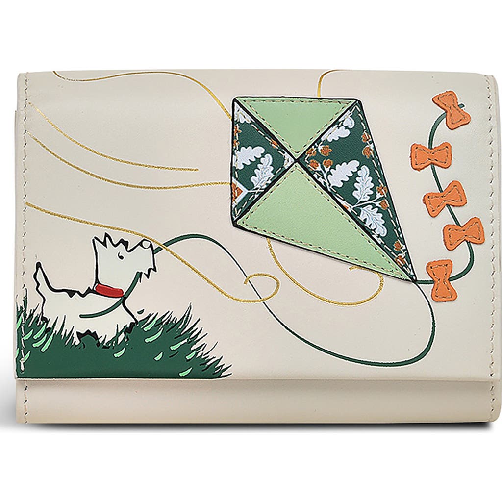 Radley Kite Medium Leather Flapover Wallet In Neutral