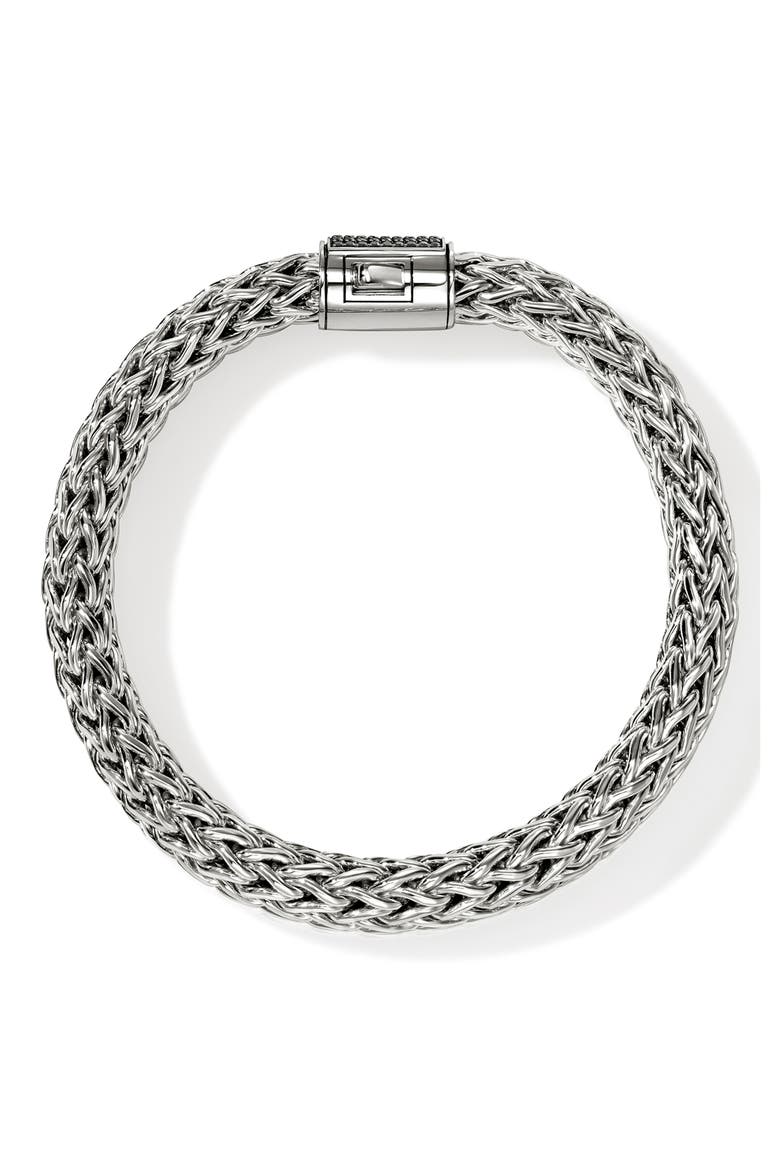 Icon Bracelet, Sterling Silver, Alternate, color, BLACK SAPPHIRE