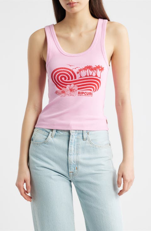 Ocean Break Rib Graphic Tank