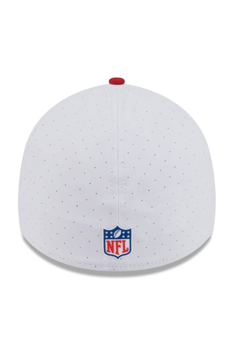 Men's New Era  White/Scarlet San Francisco 49ers 2025 NFL Training Camp 39THIRTY Flex Hat, Alternate, color, White