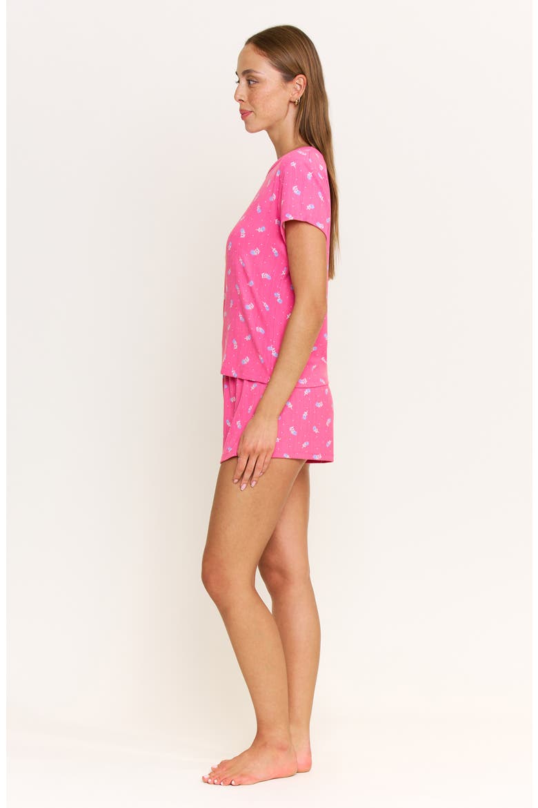 Blissful Pointelle Short Pajamas, Alternate, color, FUCHSIA WILD ROSE