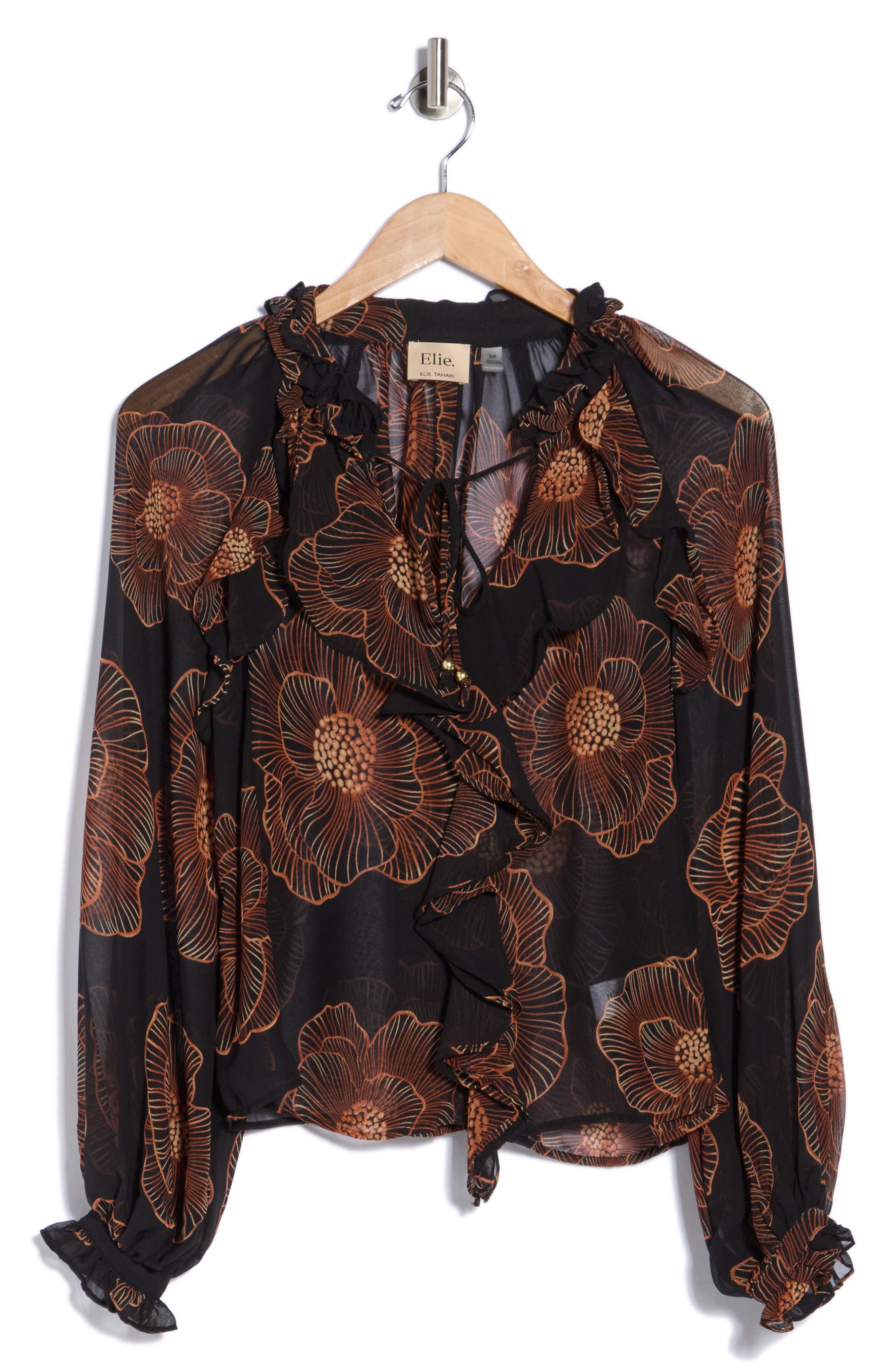 Floral Ruffle Long Sleeve Top