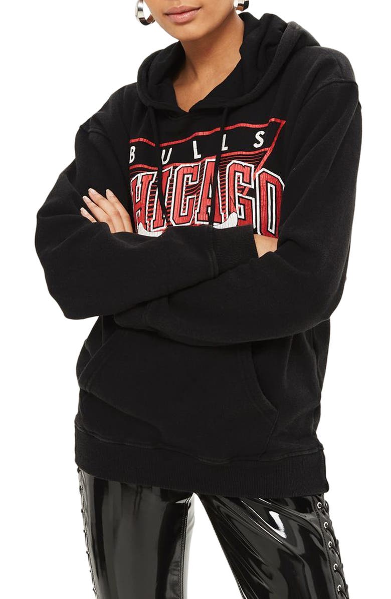 Topshop x UNK Chicago Bulls Hoodie, Main, color, 