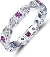 Lafonn Simulated Diamond & Birthstone Band Ring