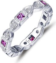Lafonn Simulated Diamond & Birthstone Band Ring