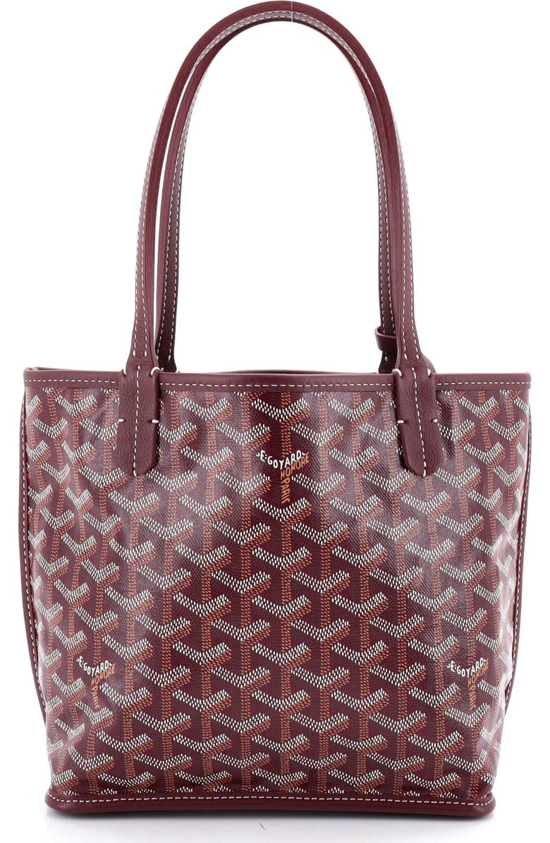 Pre-Owned Goyard Anjou Reversible Tote Coated Canvas Mini, Main, color,