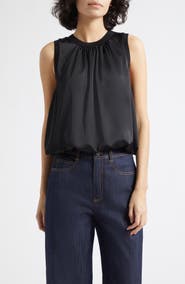 Cinq à Sept Sleeveless Satin Top