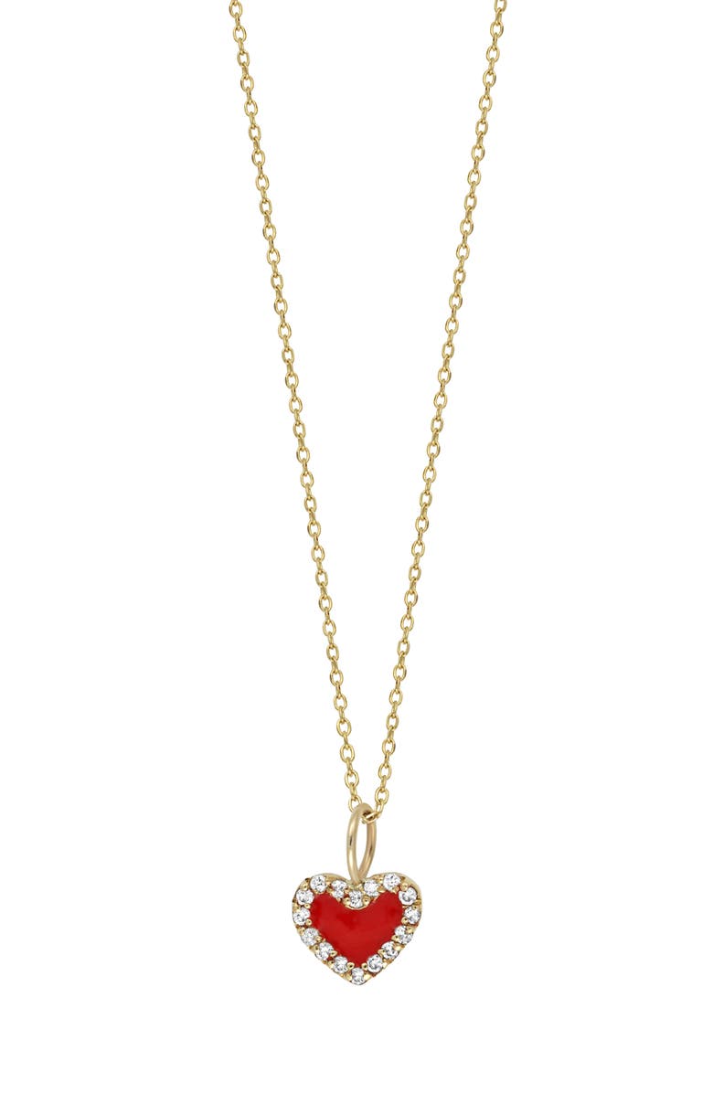 Bony Levy Chelsea Diamond Heart Pendant Necklace, Alternate, color, 18K Yellow Gold
