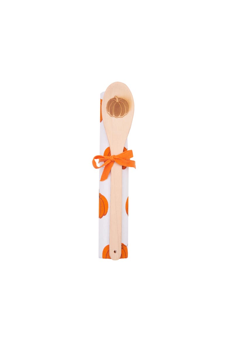 Pumpkin Patch Towel & Spoon Gift Bundle Set of 2, Main, color, Orange