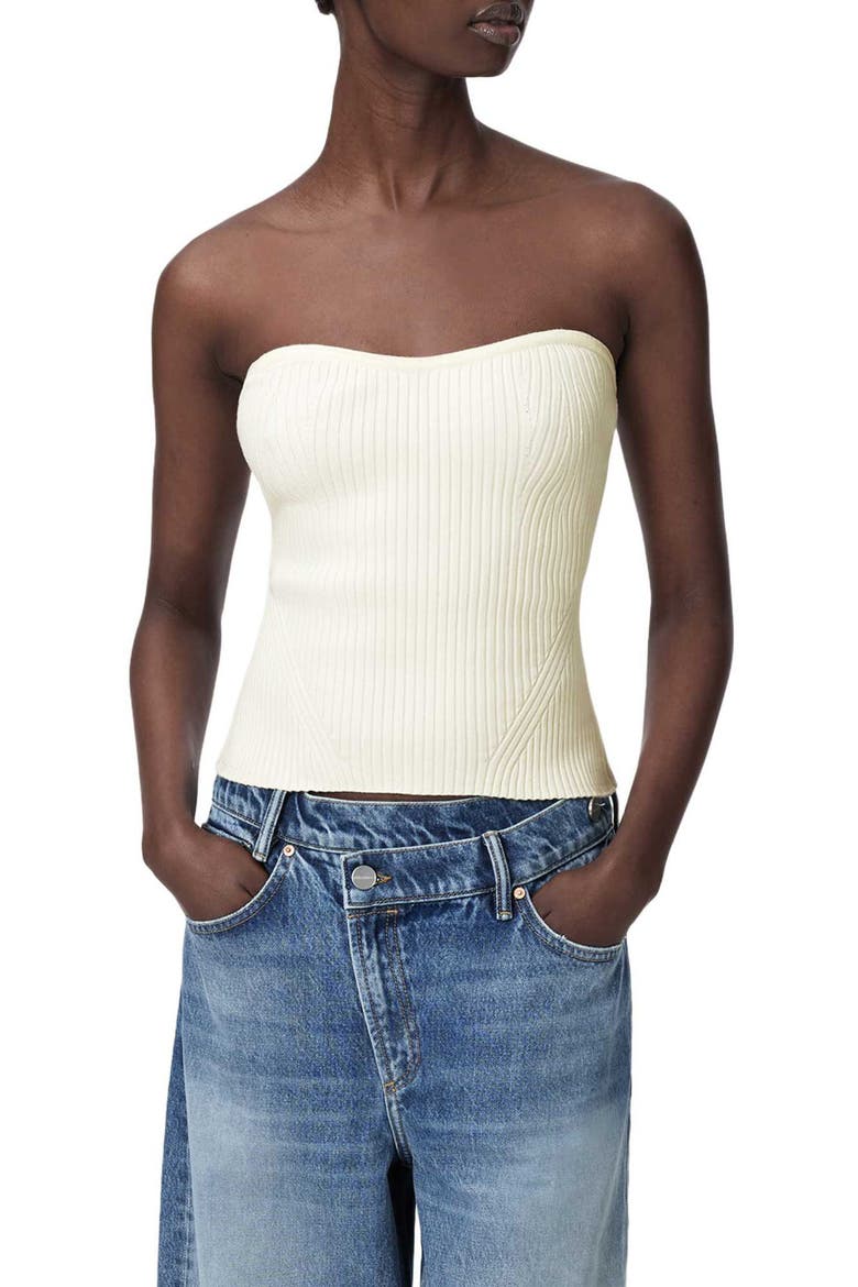 Cruz Rib Tube Top, Main, color, CHALK WHITE