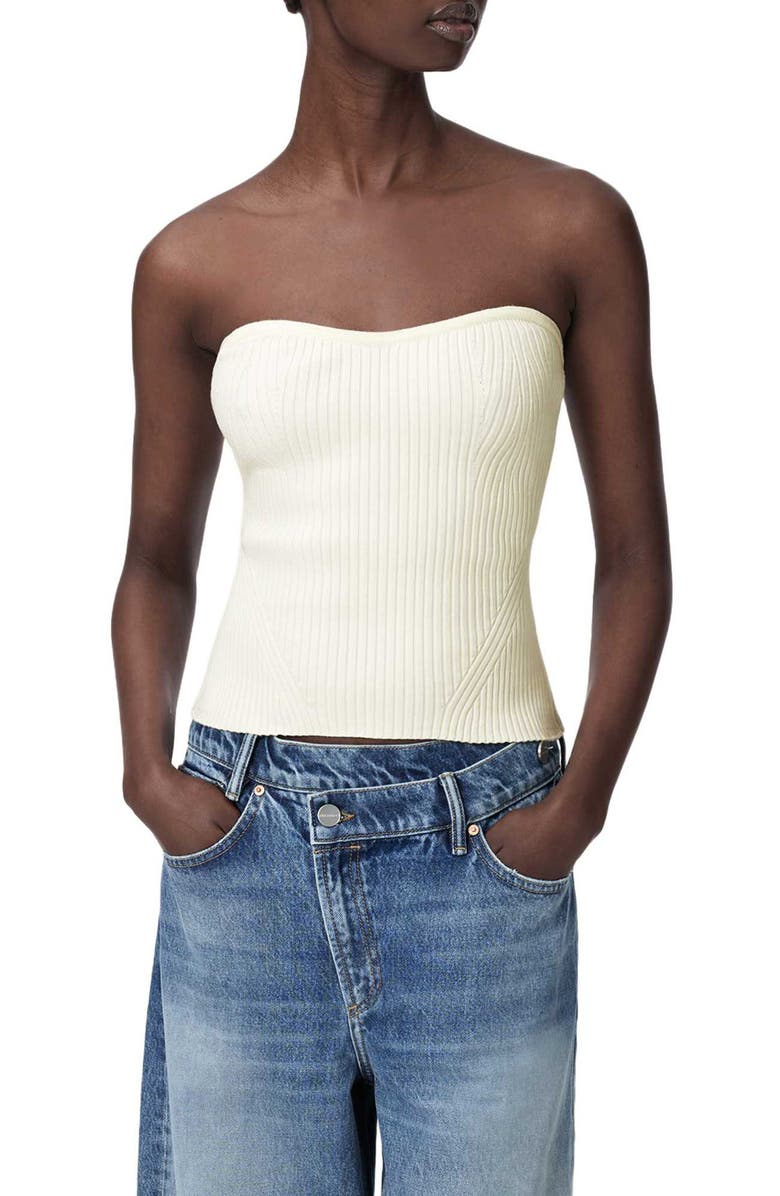 AllSaints Cruz Rib Tube Top, Main, color, 