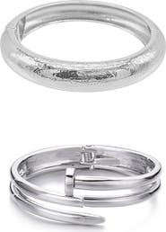Adornia Set of 2 Nail & Hammer Assorted Bracelets