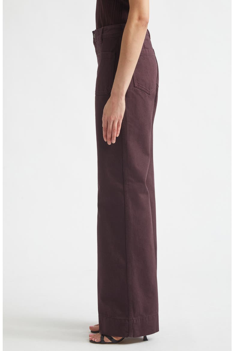 Alina High Waist Wide Leg Jeans, Alternate, color, ACAI