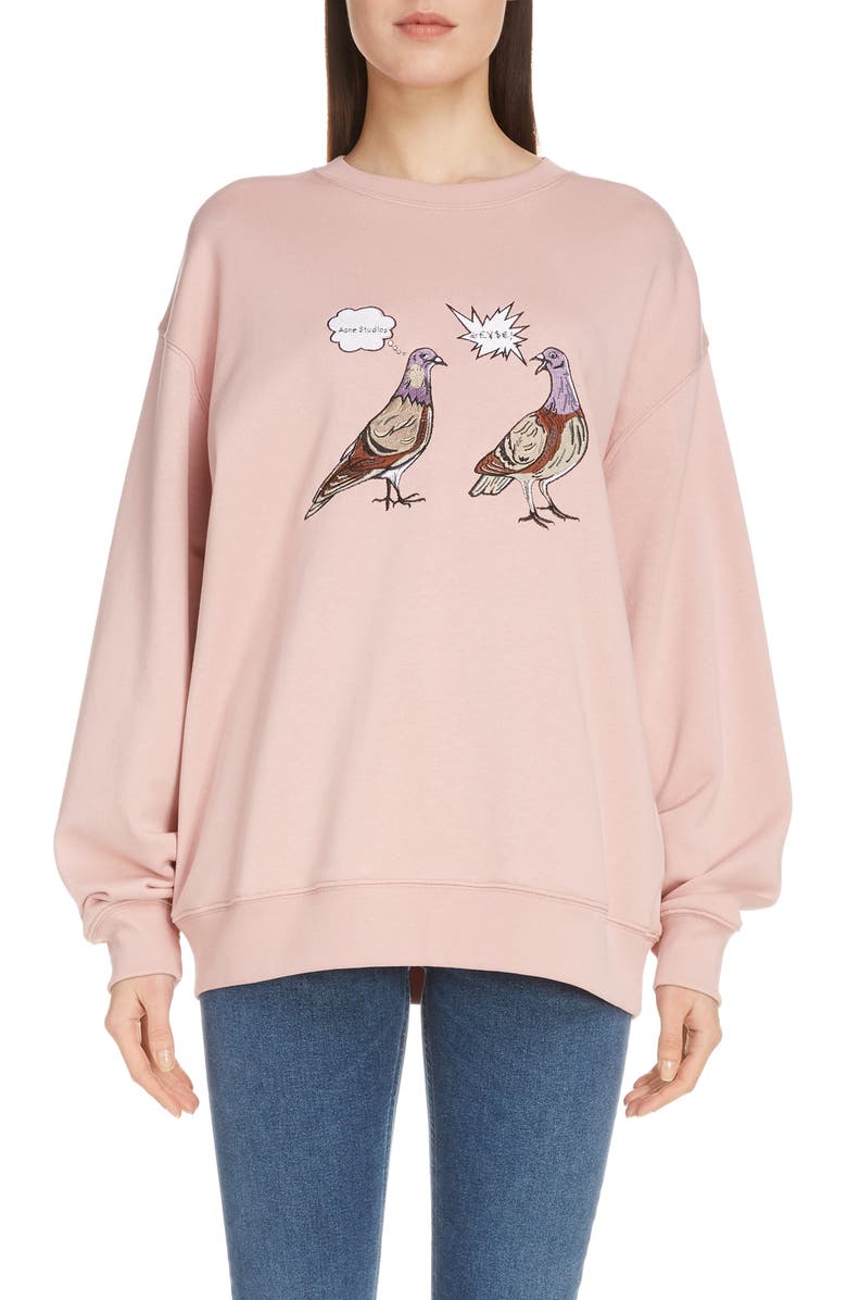 Acne Studios Forba Animal Embroidery Sweatshirt, Main, color, 