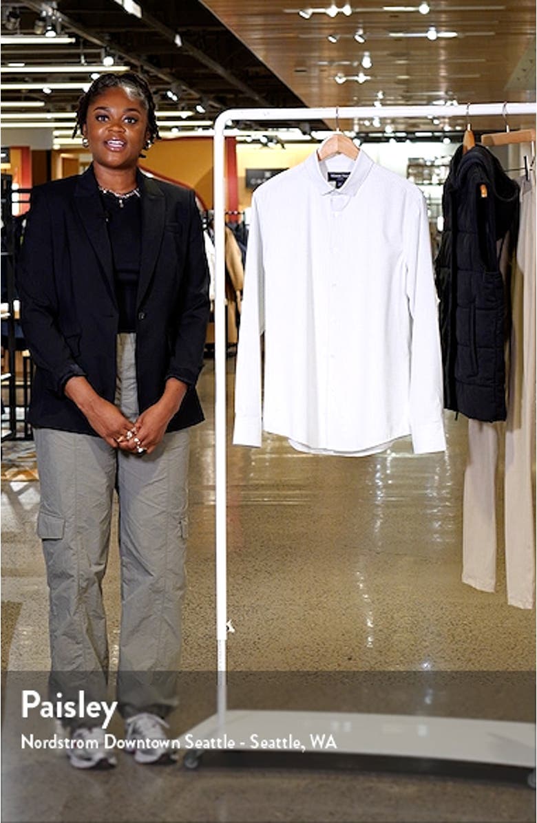 Leeward Trim Fit No Tuck Check Performance Button-Up Shirt, sales video thumbnail