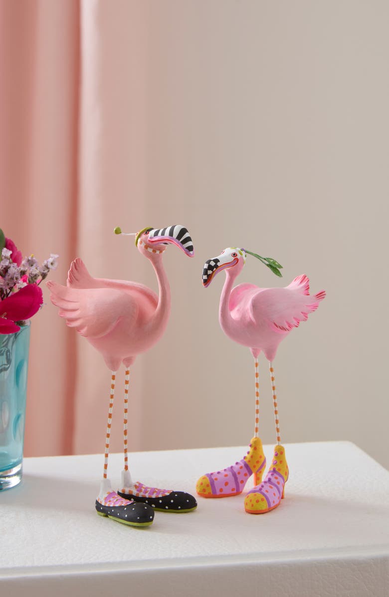 MACKENZIE CHILDS Patience Brewster Sheila & Sheldon Flamingo Figurines, Alternate, color, Pink