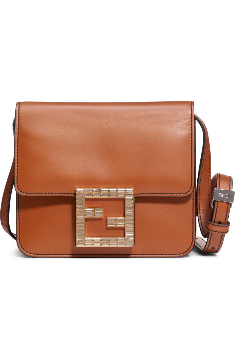 Fendi Fab Leather Crossbody Bag, Main, color,
