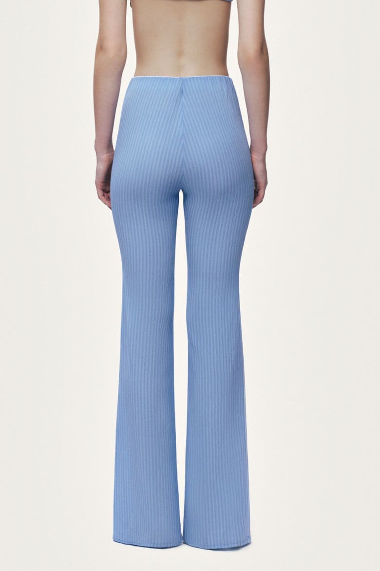 High Waist Flare Trousers, Alternate, color, Blue
