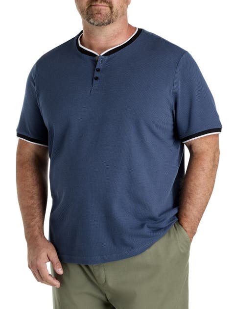 Big & Tall Textured Henley T-Shirt