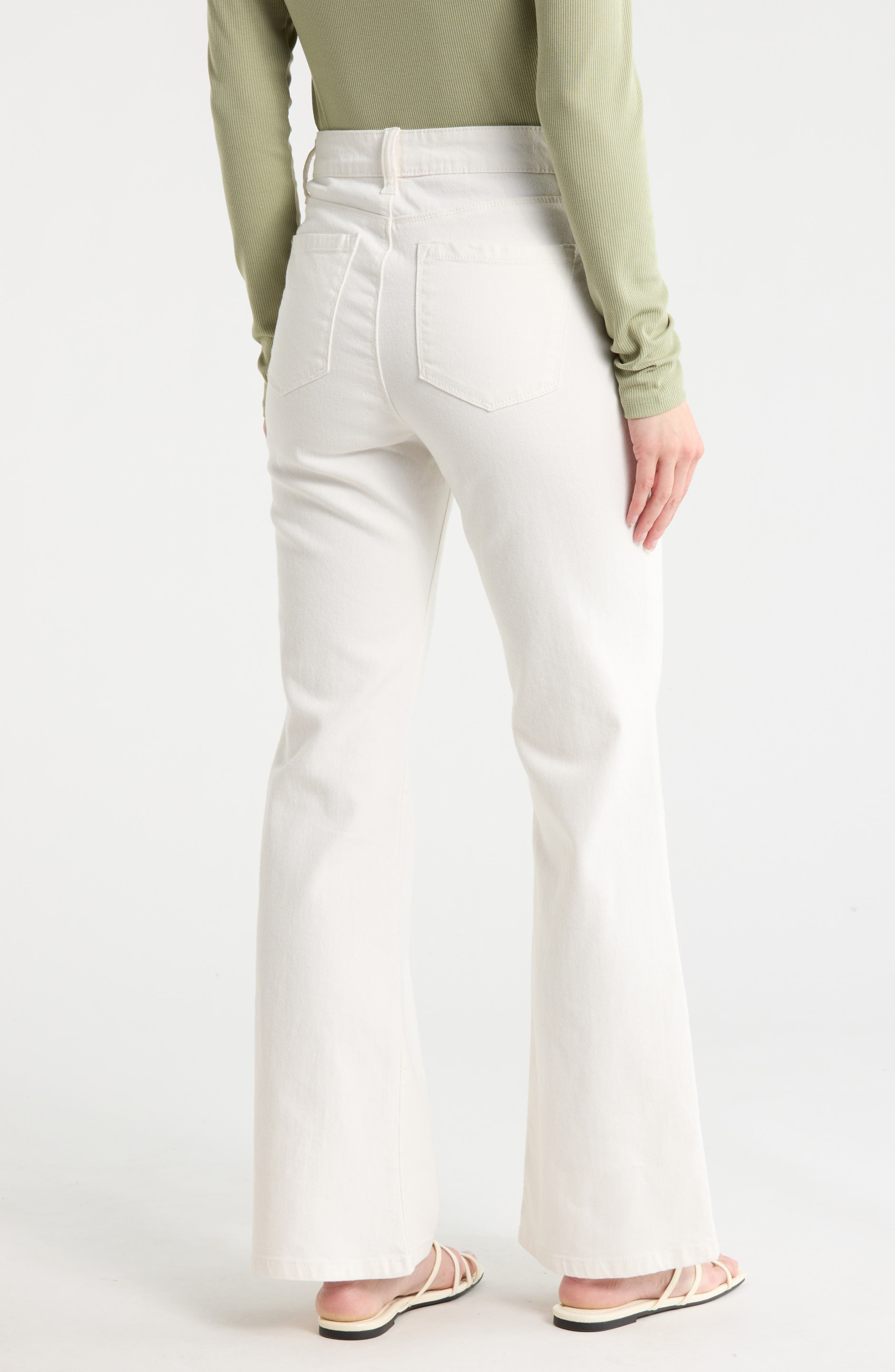Retro High Waist Flare Leg Jeans - image 2