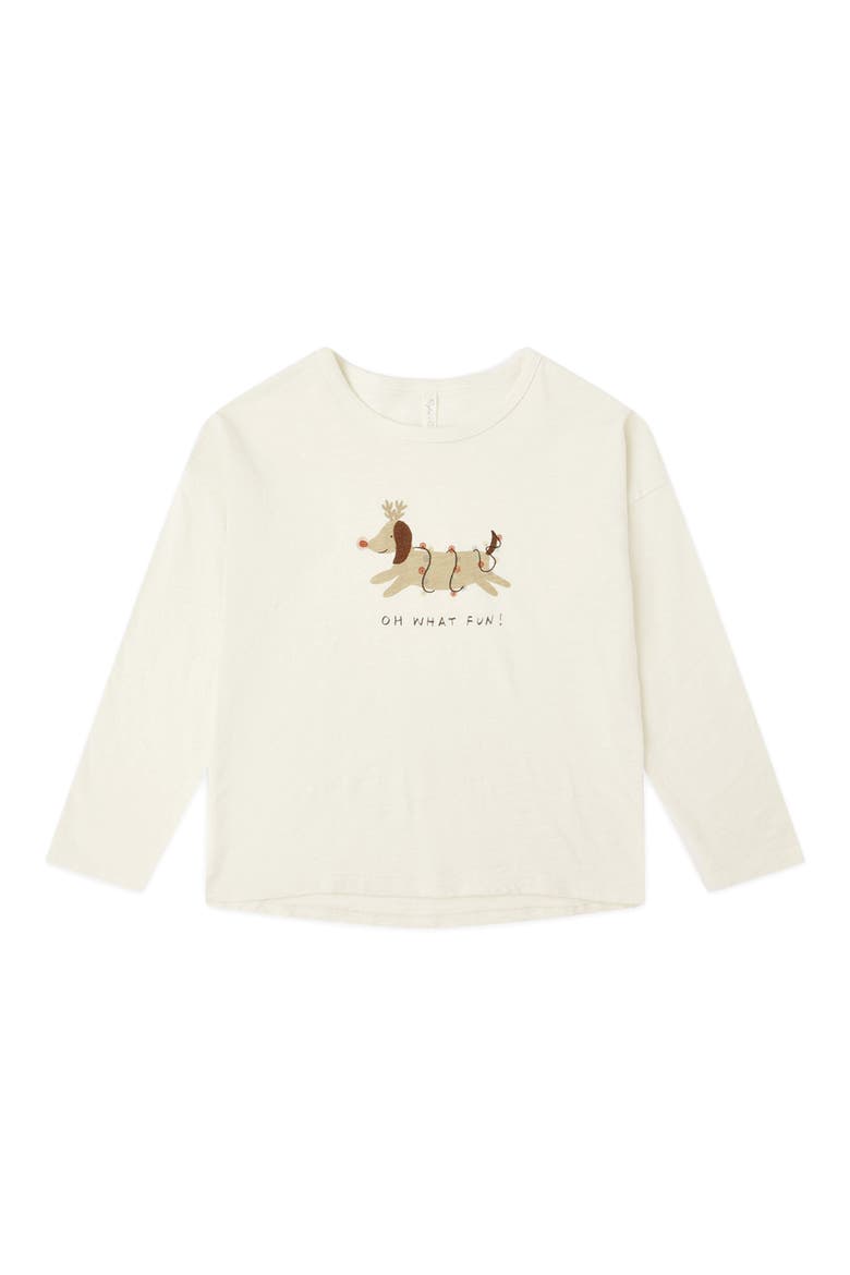 Kids' Holiday Graphic Long Sleeve T-Shirt, Main, color, IVORY
