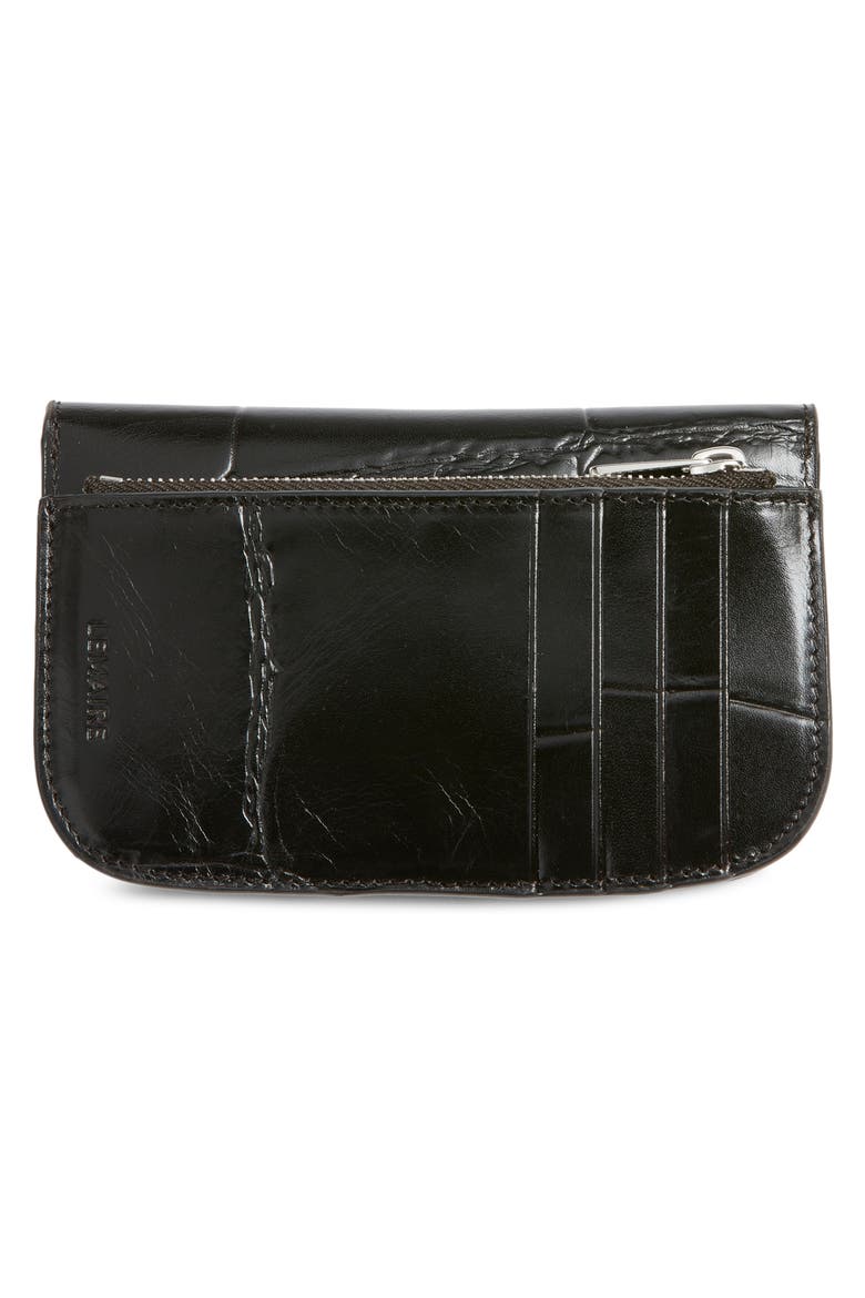 Soft Tab Card Holder Coin Purse, Alternate, color, ESPRESSO