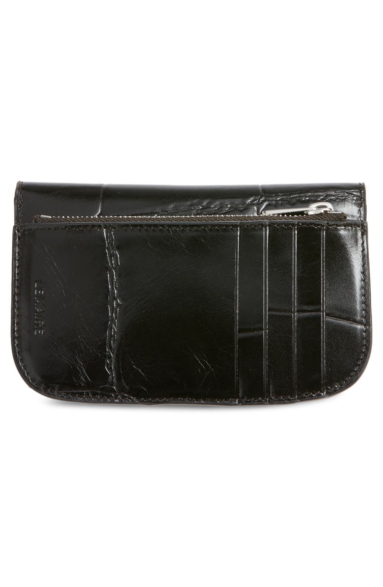 Lemaire Soft Tab Card Holder Coin Purse, Alternate, color, Espresso