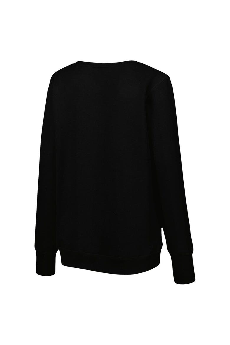 Women's Cuce Black Washington Commanders Sequin Logo V-Neck Pullover Sweatshirt, Alternate, color, Black