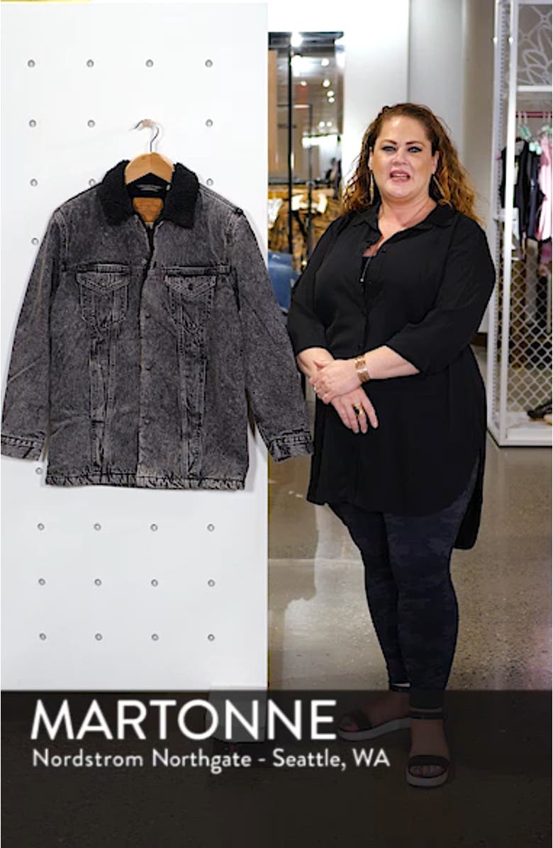 Long Fleece Lined Trucker Jacket, sales video thumbnail