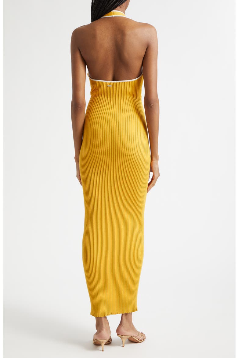 Allegra Halter Neck Maxi Sweater Dress, Alternate, color, TUSCAN SUN/ OPTIC