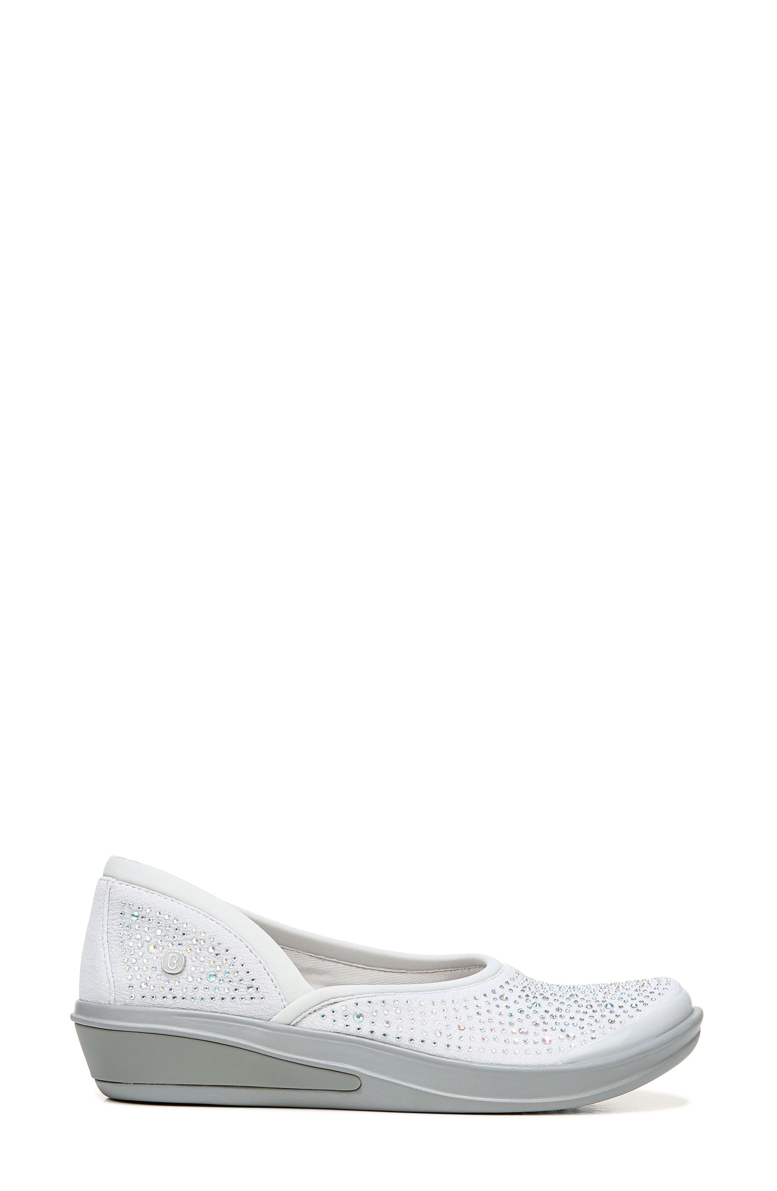 Moonlight Skimmer Flat, Alternate, color, SILVER FABRIC