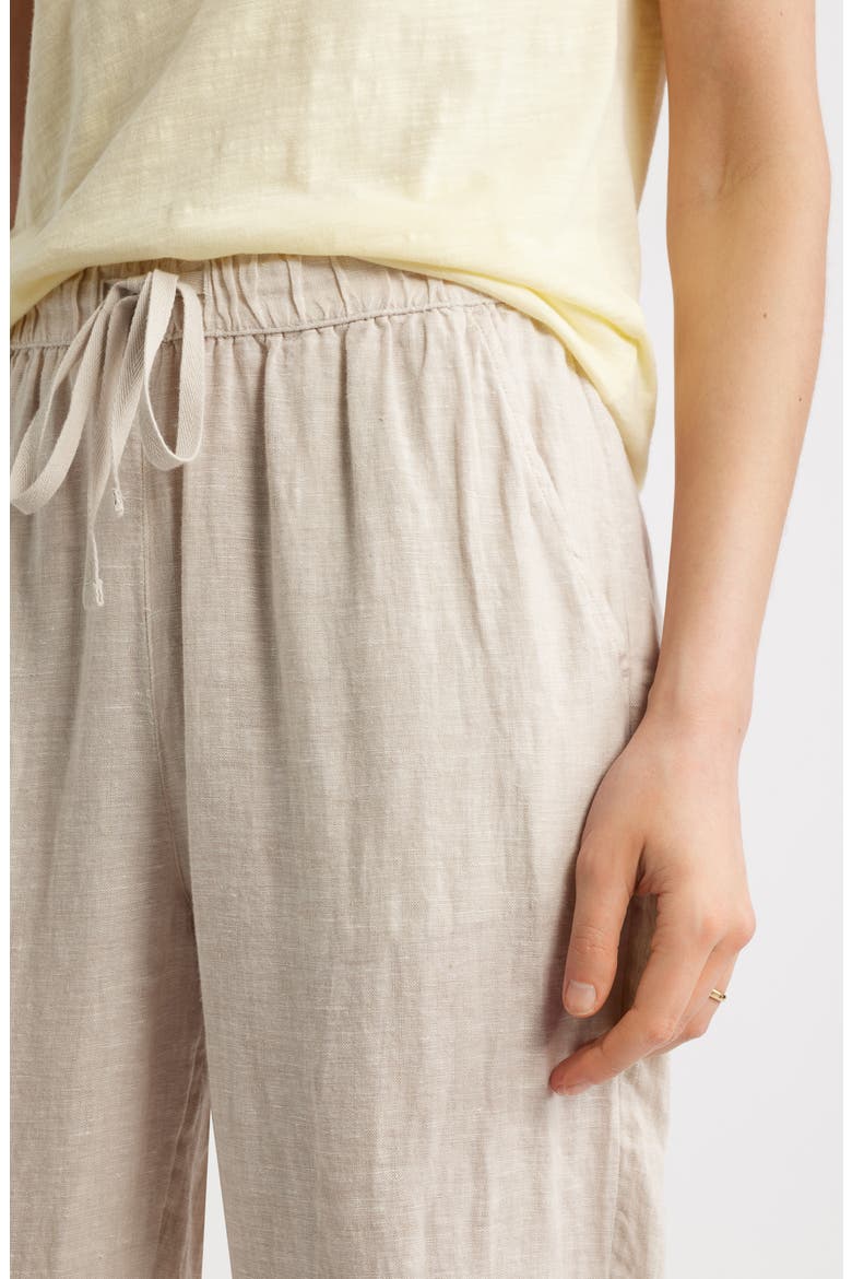 Easy Straight Leg Linen Pants, Alternate, color, FLAX