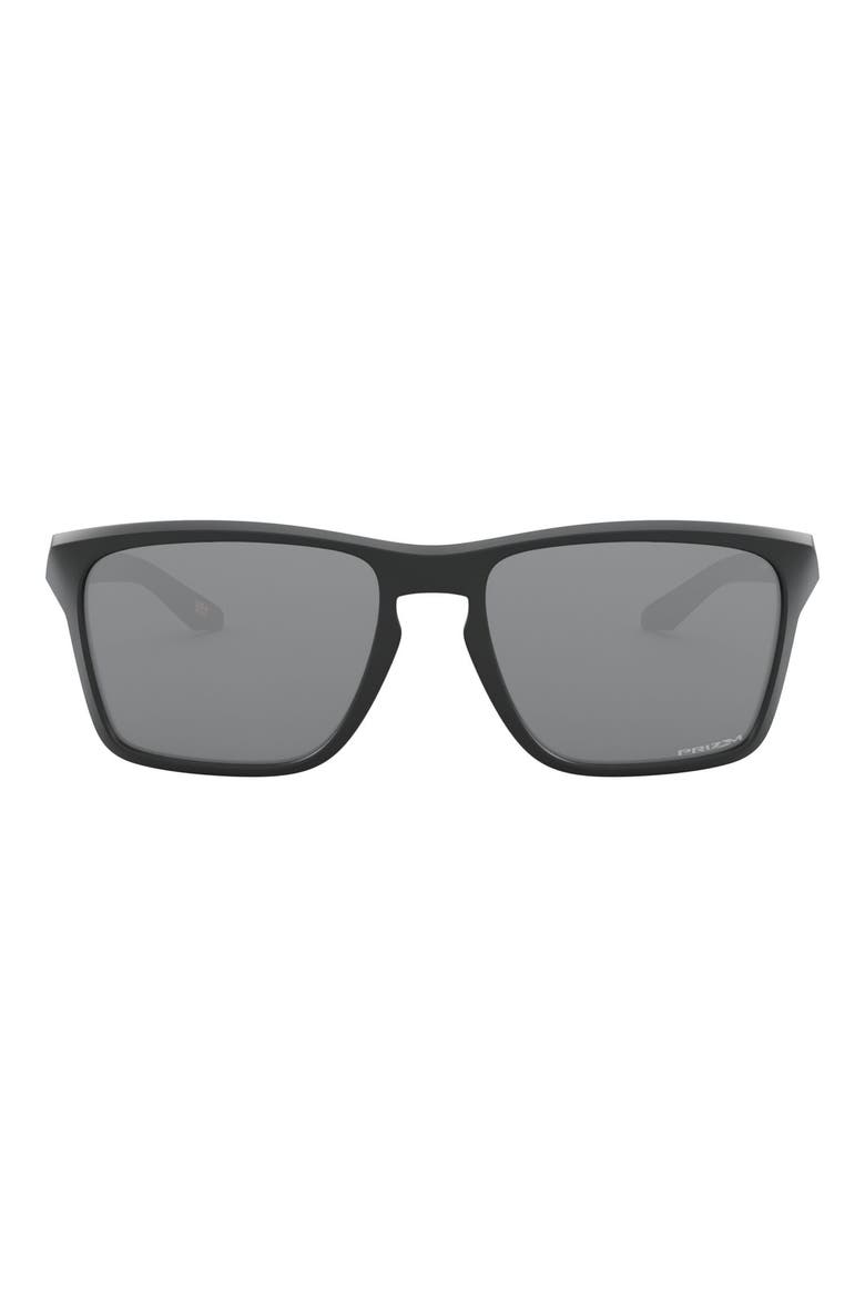 58mm Square Sunglasses, Main, color, RUBBER BLACK