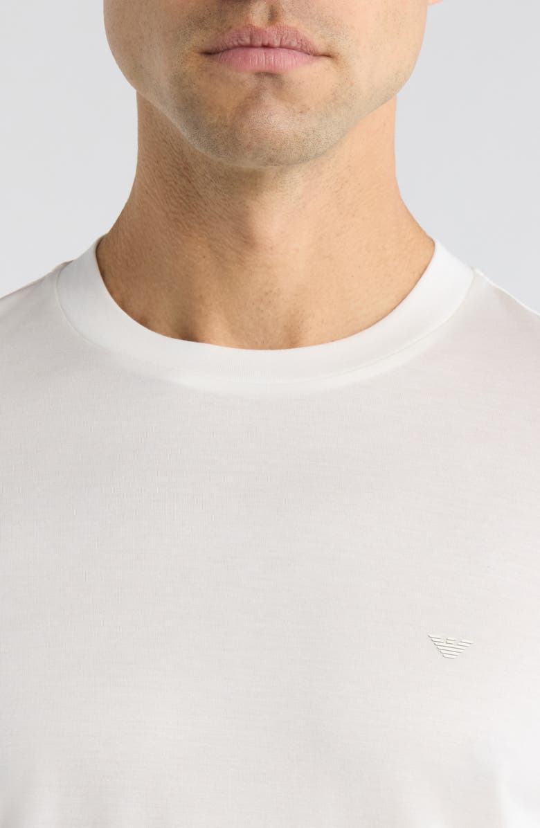 Emporio Armani Lyocell & Cotton T-Shirt, Alternate, color, Solid White