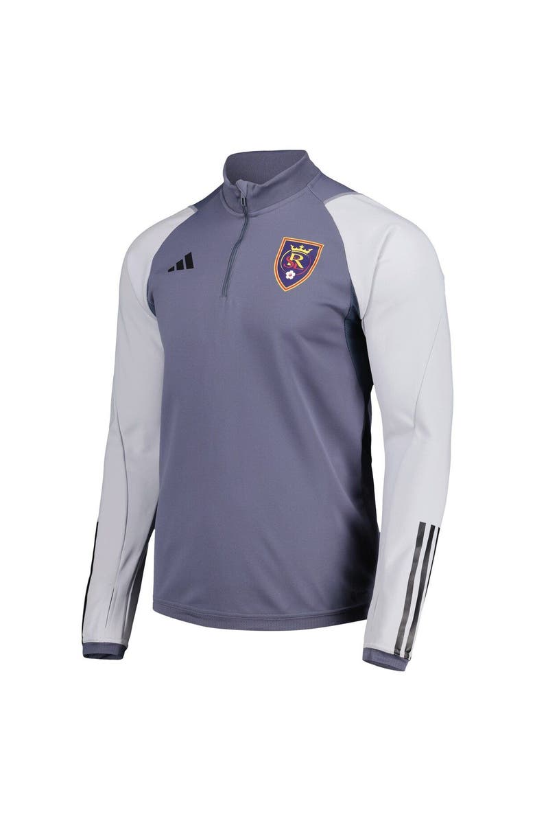 adidas Men's adidas Gray Real Salt Lake 2024 On-Field AEROREADY Quarter-Zip Training Top, Alternate, color, 