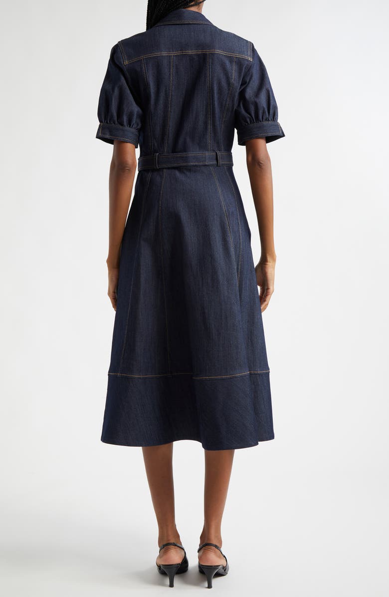 Cinq à Sept Suzie Short Sleeve Denim Midi Dress, Alternate, color,