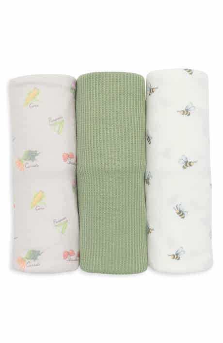 Kids' Garden Theme 3-Pack Muslin Swaddle Blanket Set