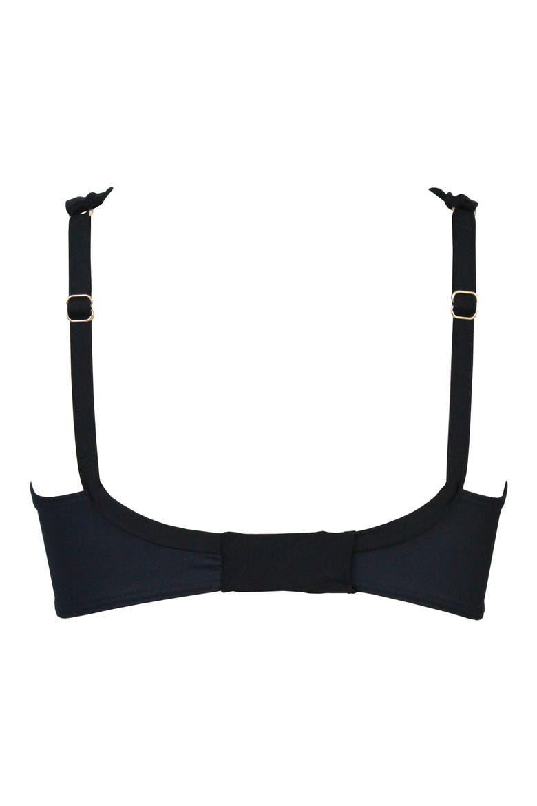 Plunge Underwire Bikini Top, Alternate, color, BLACK