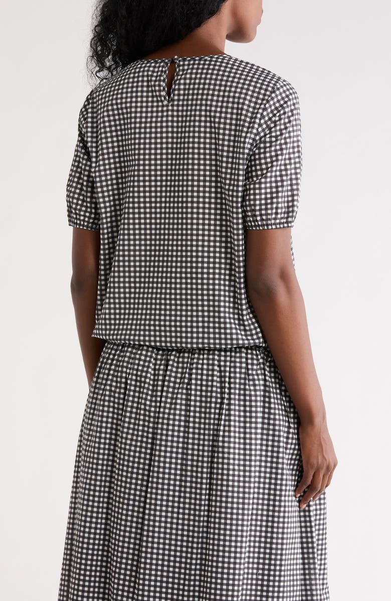 DR2 by Daniel Rainn Floral Bubble Hem Top, Alternate, color, Black