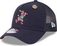 New Era Men's New Era Navy Cleveland Guardians 2025 Big League Chew A-Frame 9FORTY Adjustable Trucker Hat