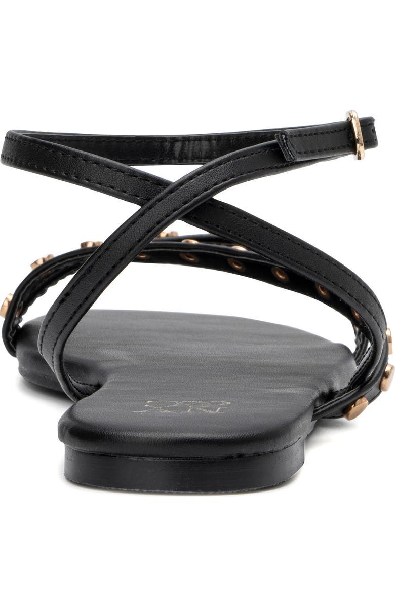 NEW YORK AND COMPANY Farra Studded Ankle Strap Sandal, Alternate, color,