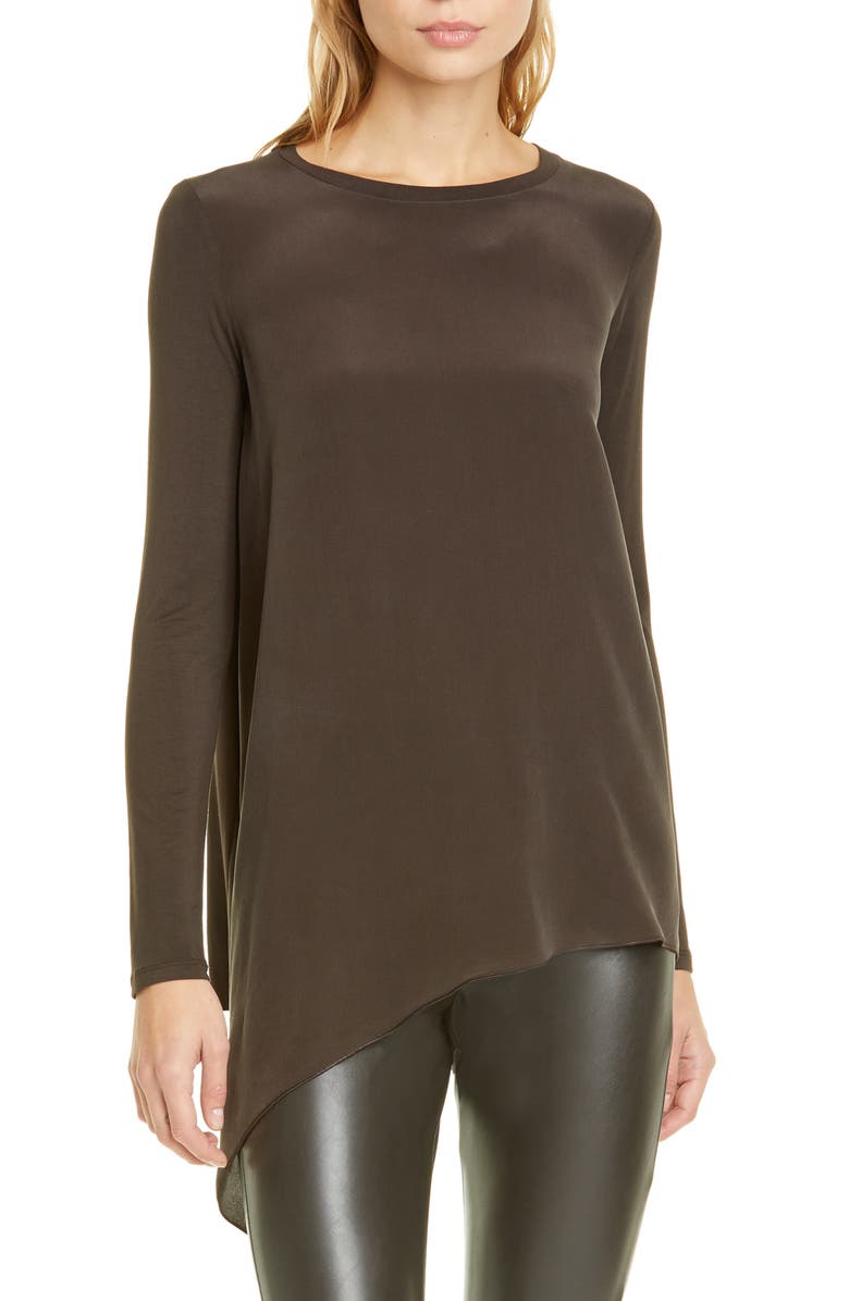 Max Mara Leisure Zaira Mix Media Silk Blend Top, Main, color, 