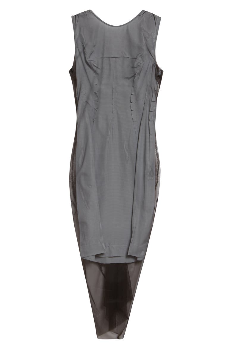 Sheer Midi Dress, Alternate, color, BROWN/ LIGHT GREY